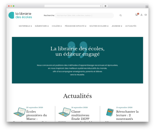 WordPress theme G5Plus Auteur - lalibrairiedesecoles.com