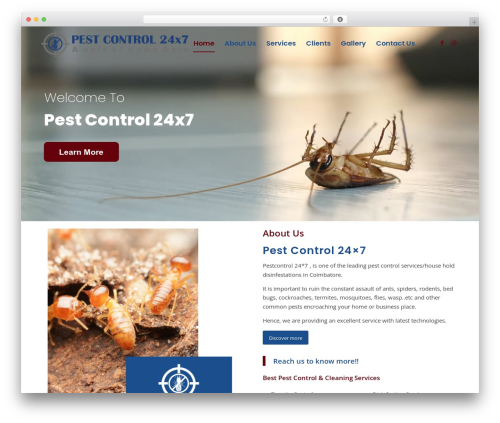 WordPress theme klicknet - pestcontrol24x7coimbatore.com