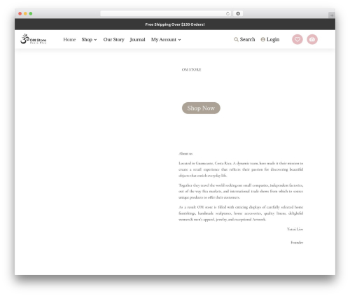 Divi WordPress store theme - omstorecr.com