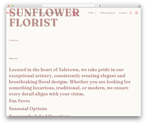 Hello Elementor top WordPress theme - sunflowerflorist.ca