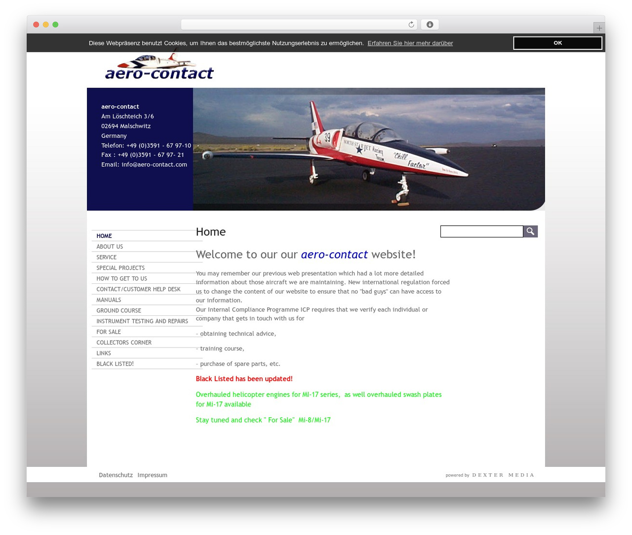 Theme WordPress Dexter Frontend - aero-contact.com