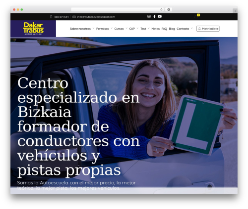 WordPress theme Phlox Pro - autoescuelasdakar.com