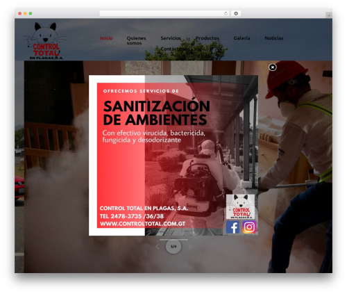 Cherry Framework WordPress page theme - controltotal.com.gt