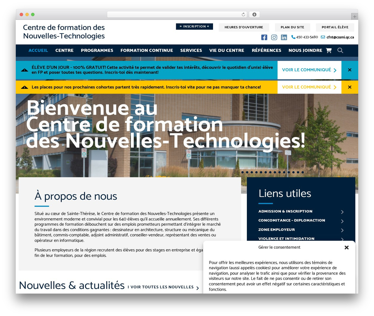 CSSMI WordPress theme - cfnt.qc.ca