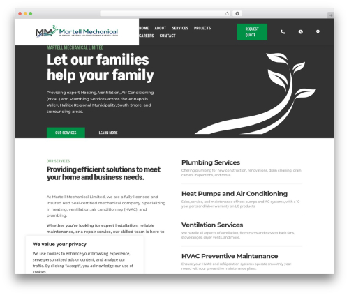 Divi WordPress theme - martellmechanical.com