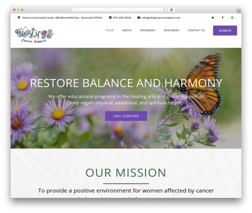 Themesflat elementor WordPress plugin - wingscancersupport.com