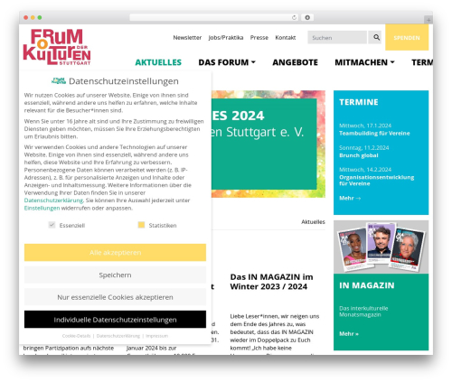 Newsletter2Go free WordPress plugin - forum-der-kulturen.de