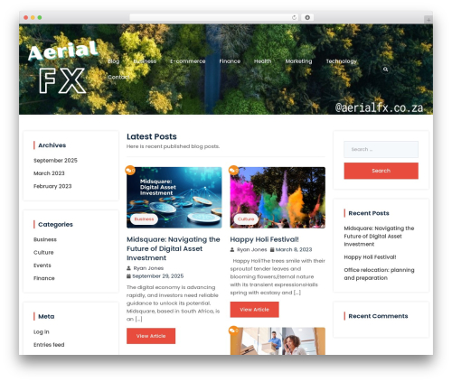 Theme WordPress Paira - aerialfx.co.za