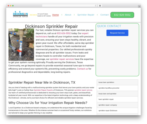 Satellite tech checkins WordPress plugin - dickinsonsprinklerrepair.com