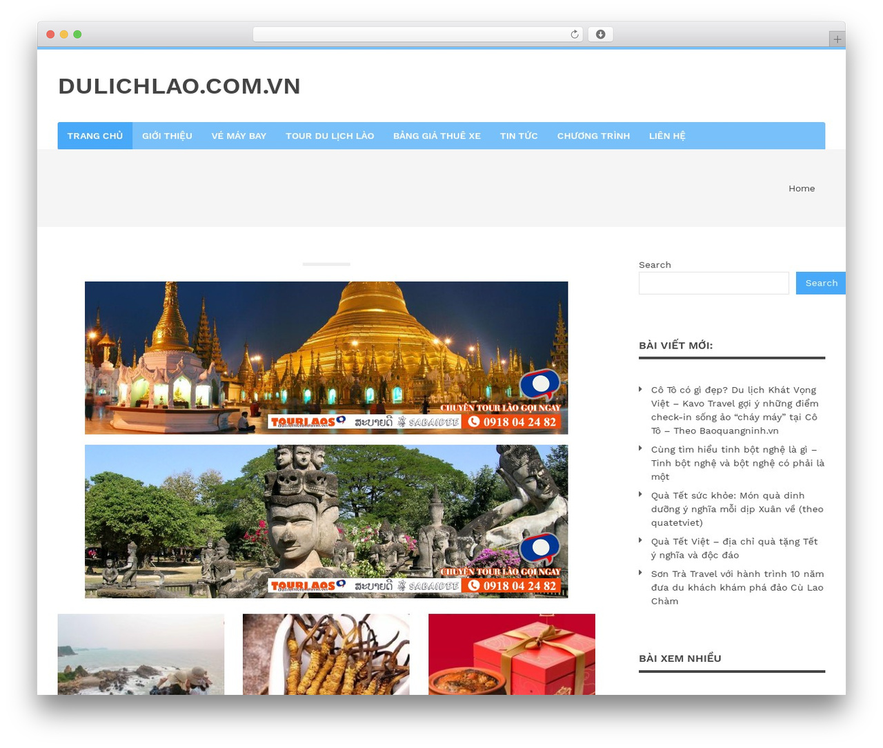 Roku WordPress theme - dulichlao.com.vn