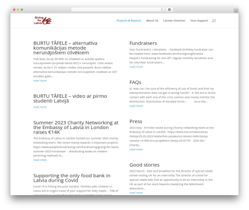 Theme WordPress Divi - givingforlatvia.com