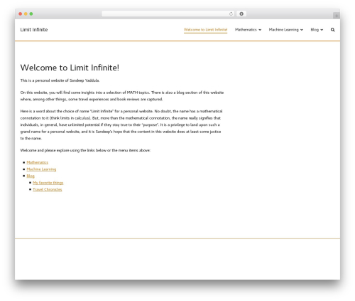 Theme WordPress Zakra - limitinfinite.org