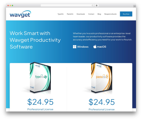Uncode WordPress page theme - wavget.com