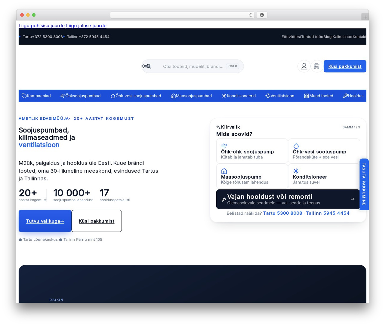 WordPress theme Bricks - kliimakaubamaja.ee