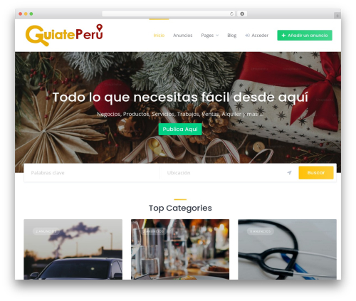 Hivepress marketplace WordPress plugin - guiateperu.com