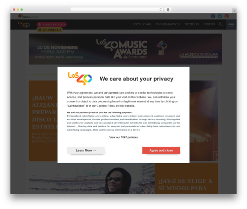 WordPress website theme NWP Theme - los40.do
