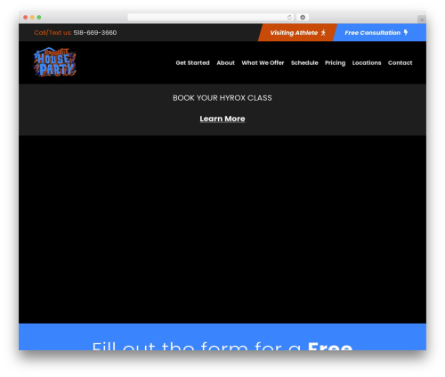 Zyth fitness WordPress theme - crossfithouseparty.com