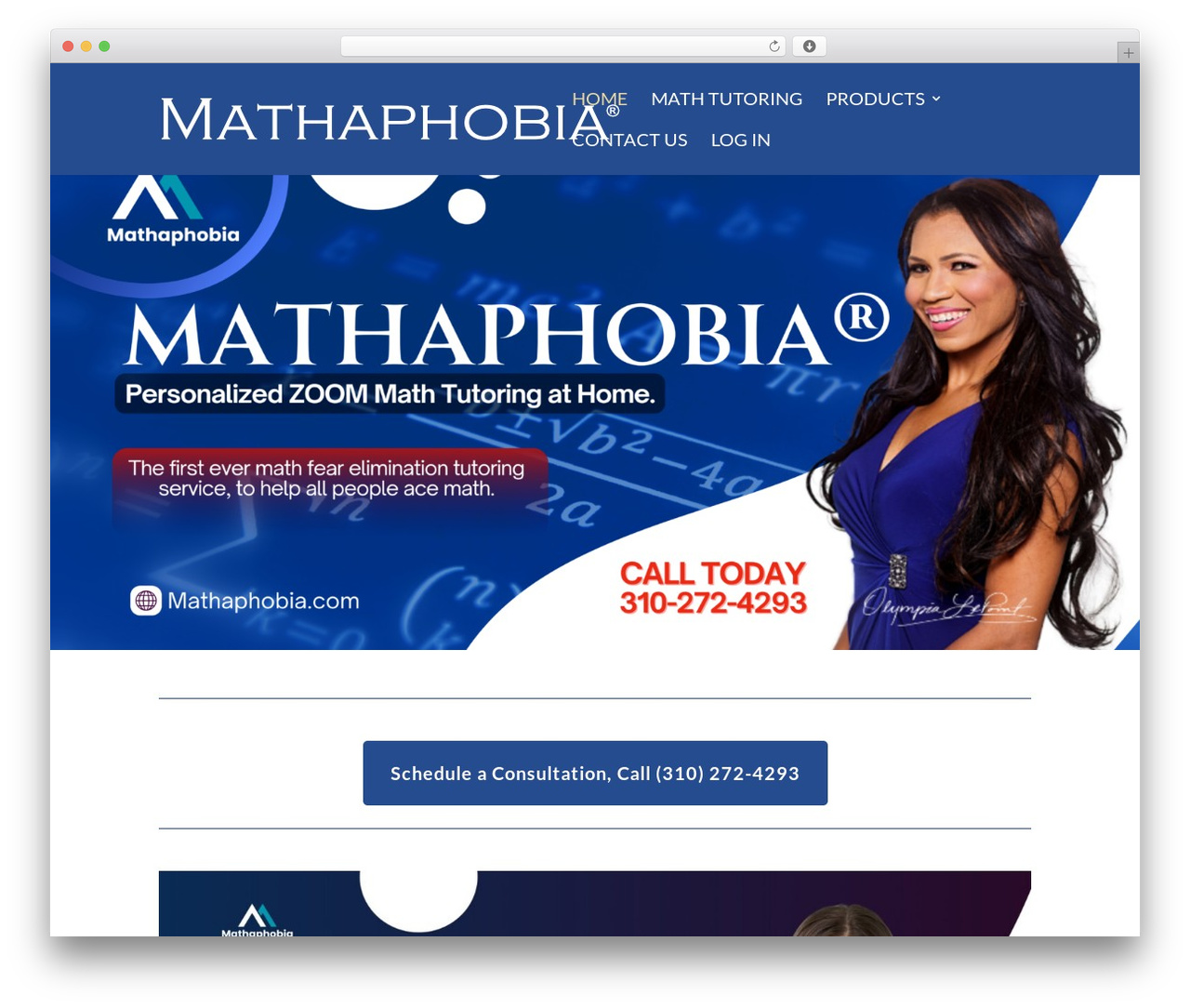 Divi WordPress theme - mathaphobia.com