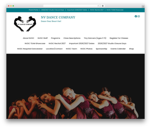 NV Dance Co WordPress theme - nvdanceco.com