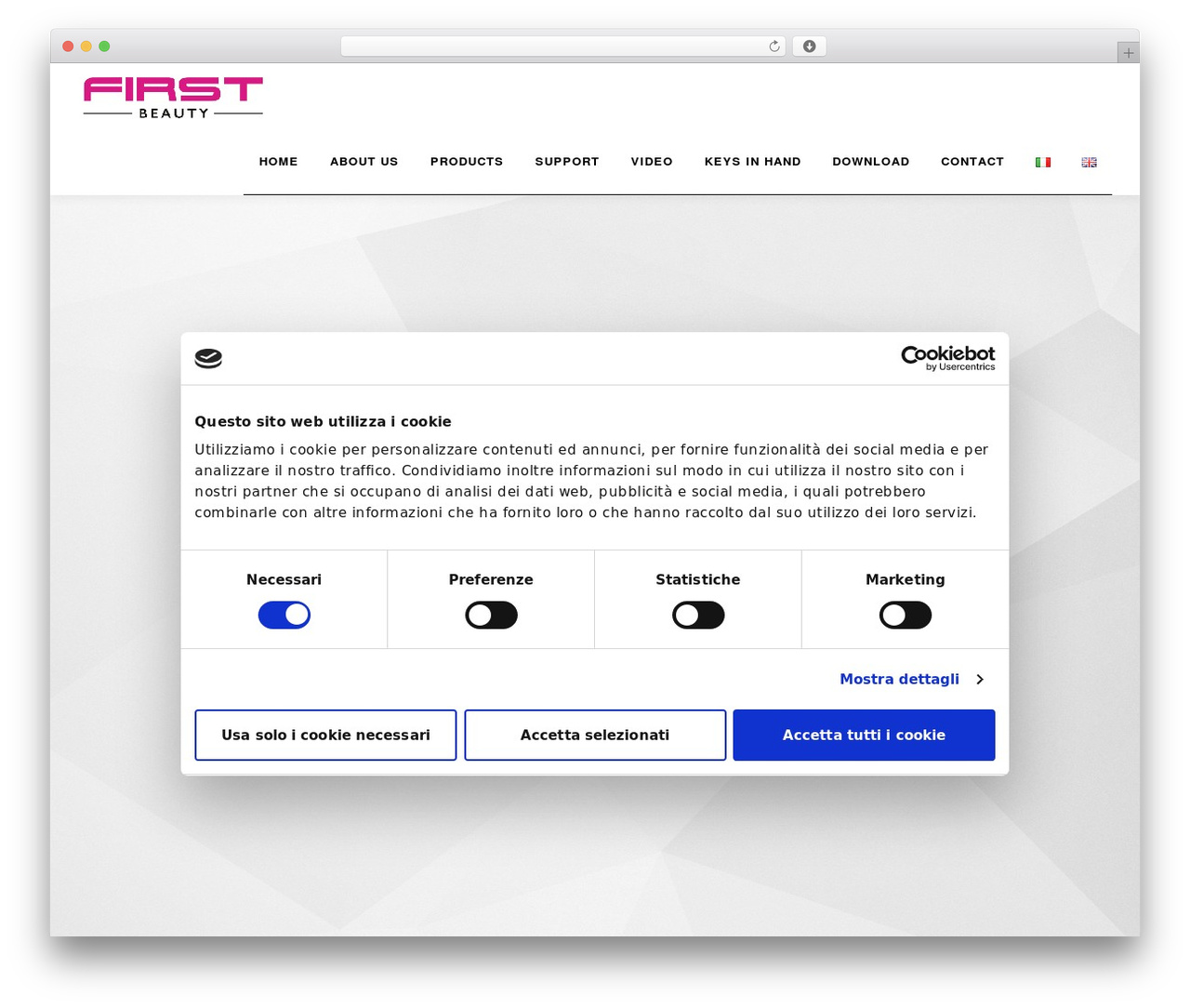 OnePress theme WordPress - first-beauty.it