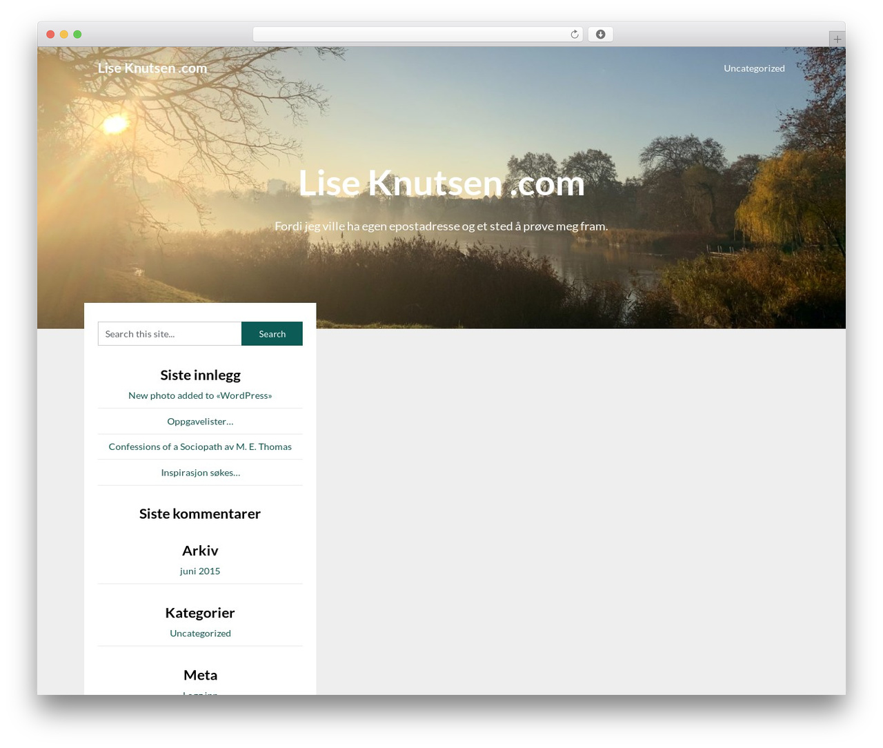 WP theme Adaptable Notes - liseknutsen.com WP theme Adaptable Notes - liseknutsen.com