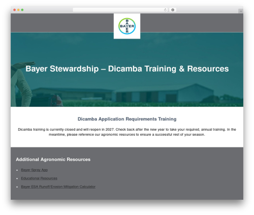 CBT WordPress theme - bayerstewardshiptraining.com