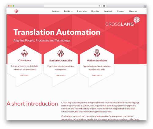 Crosslang theme WordPress - crosslang.com