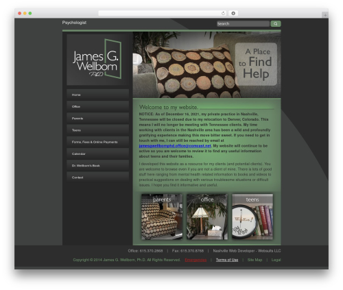 James Wellborn theme. WordPress theme - jamesgwellbornphd.com
