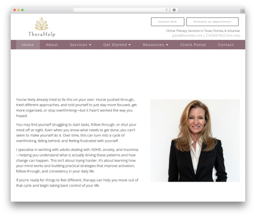 Megatheme WordPress theme design - therahelp.com