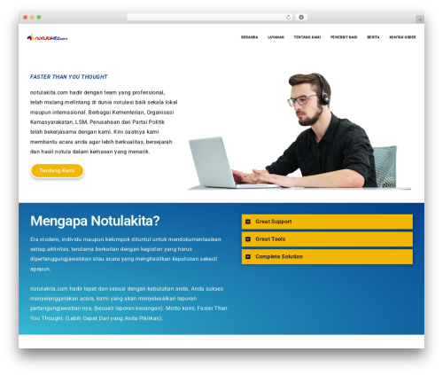 WordPress theme Milton - notulakita.com