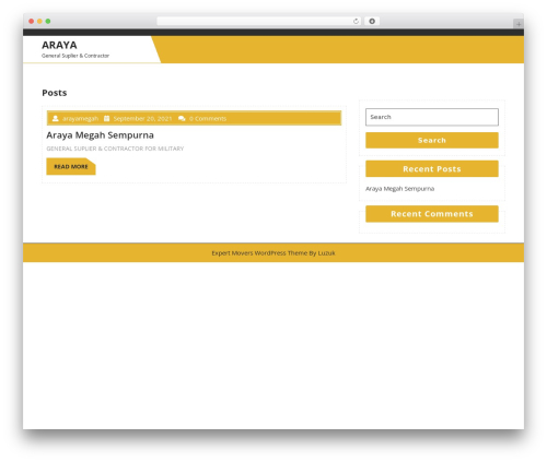 Expert Movers theme WordPress - arayamegah.com Expert Movers theme WordPress - arayamegah.com
