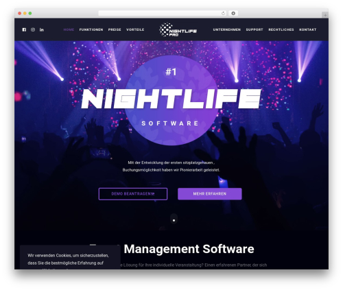 Slide theme WordPress - nightlife.pro