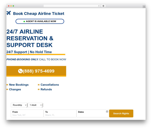 Flights engine WordPress plugin - bookcheapairlineticket.com