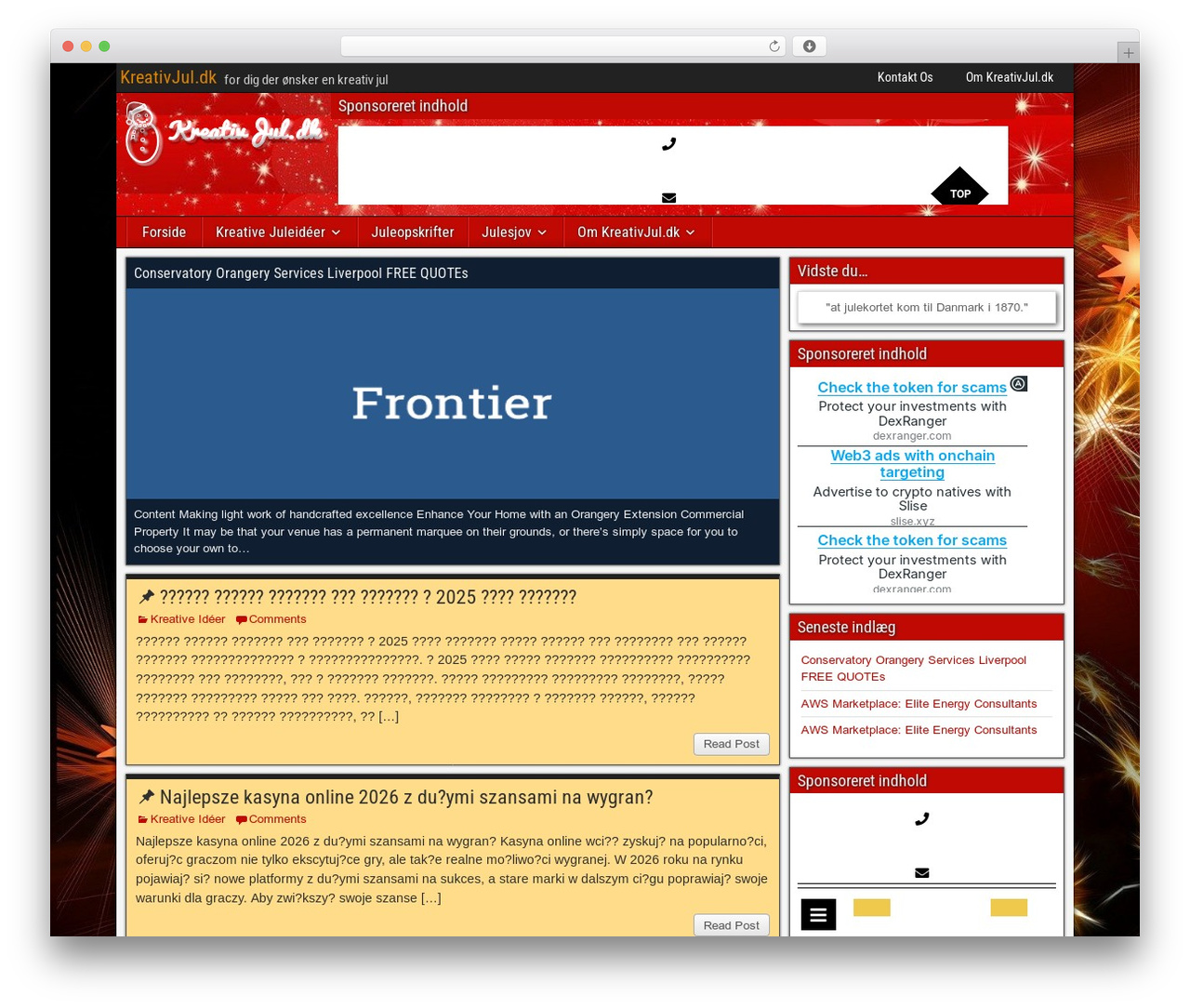Frontier theme WordPress - kreativjul.dk Frontier theme WordPress - kreativjul.dk