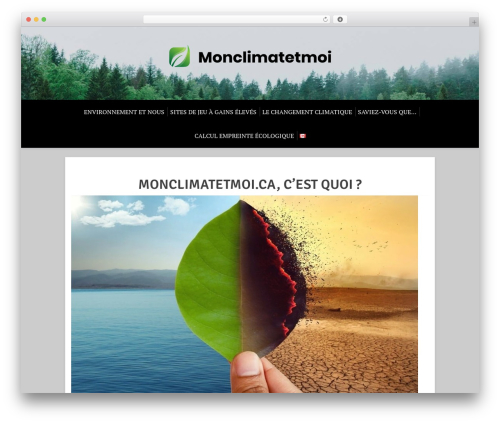WP theme X Blog - monclimatetmoi.ca