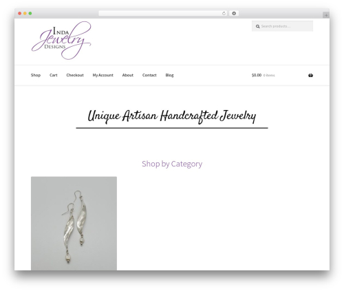 WP theme Storefront - indajewelrydesigns.com