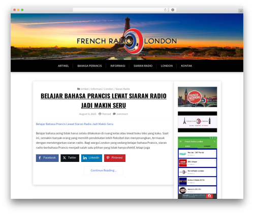 X Blog WordPress blog theme - frenchradiolondon.com