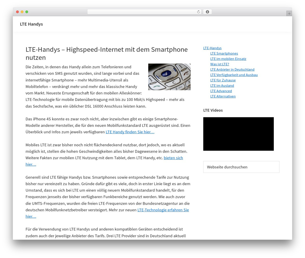 Genesis Sample WordPress theme - lte-handys.info