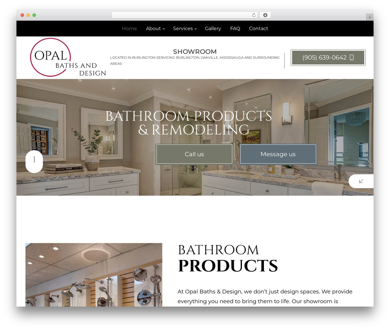 KBR3 WordPress theme - opalbaths.com