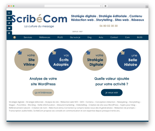 Theme WordPress Overlay - scribecom.fr