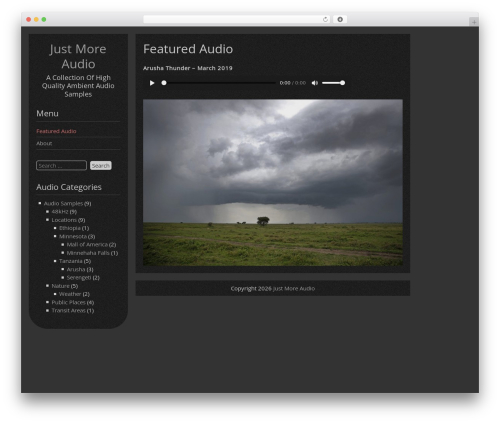 WordPress theme DarkElements - justmoreaudio.com