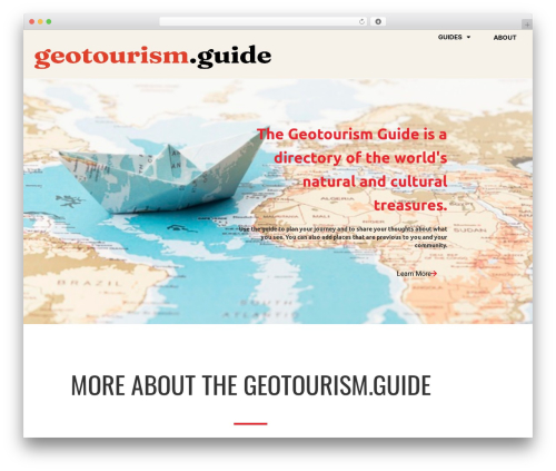 WordPress website theme Page Builder Framework - geotourism.guide