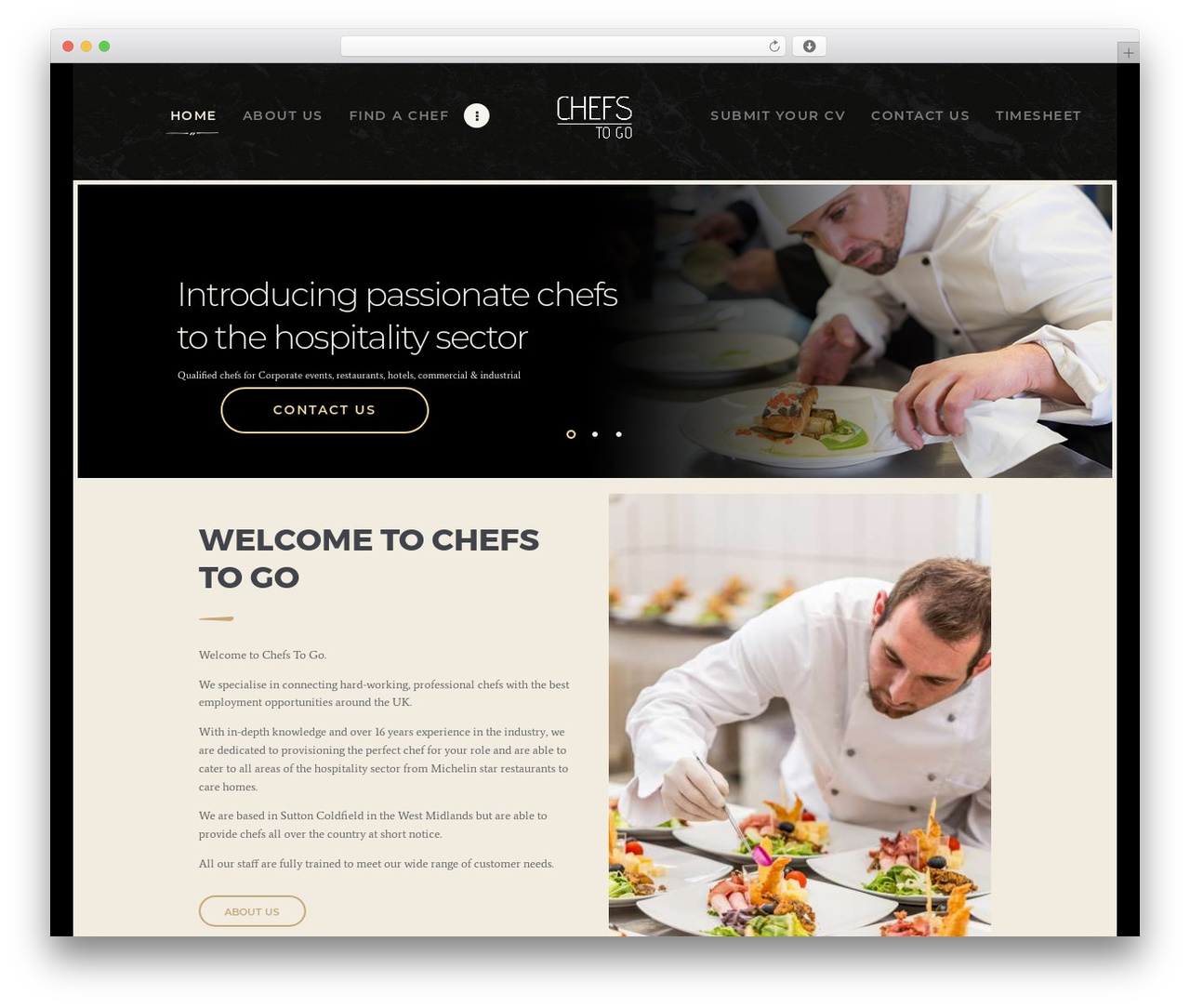 Alanzo WordPress theme - chefstogo.co.uk