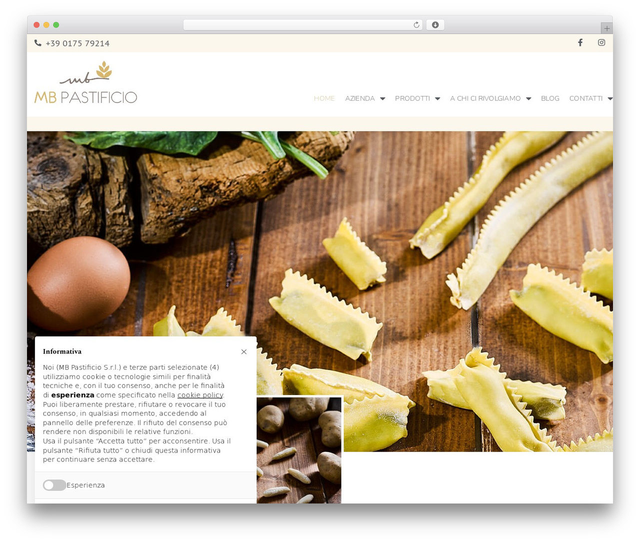 Bakeacake theme WordPress - www.mbpastificio.it