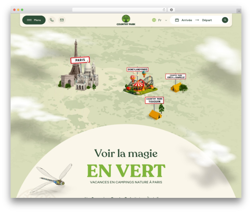 Camping WordPress theme - www.countrypark.paris