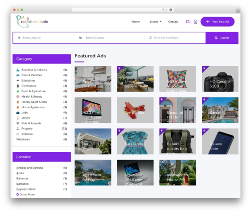 Classified listing pro WordPress plugin - caribbean4sale.com