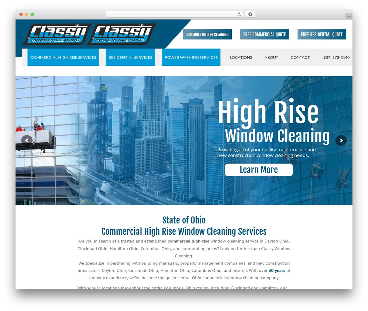 Constructo WP theme - classywindowcleaning.com