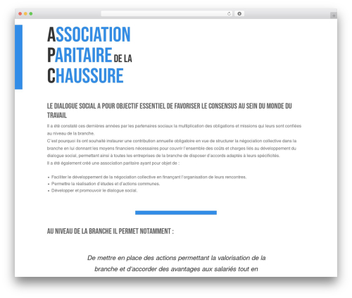 Divi theme WordPress - associationparitairechaussure.fr