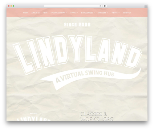 Divi WordPress theme - lindyland.com