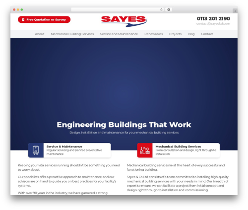 Function Bespoke WordPress theme - sayesltd.com